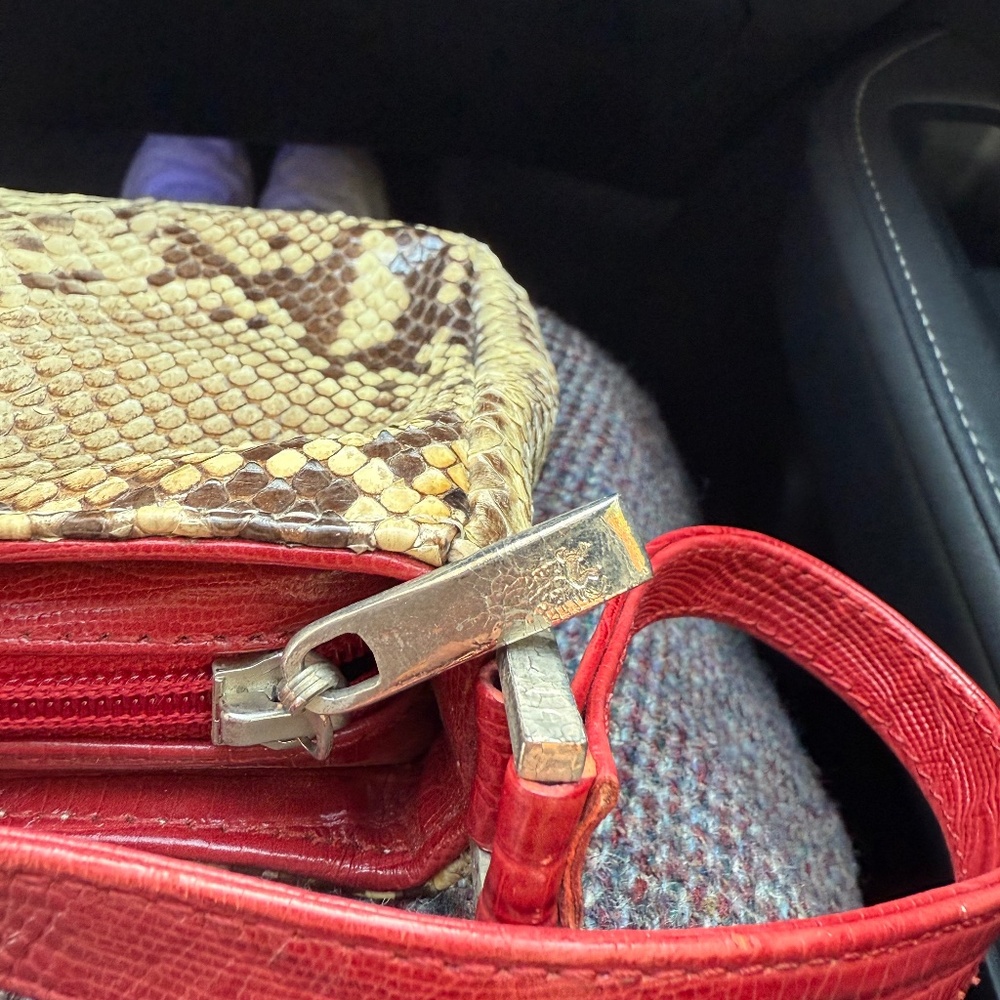 Vintage Rafe New York python purse